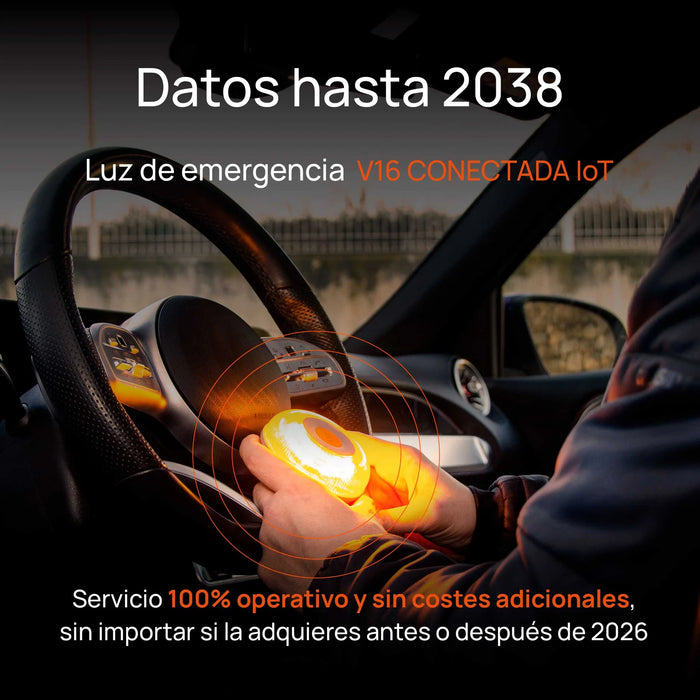 Baliza FlashLED SOS V16  Conectada a la DGT con Telefonica + App SOS Alert