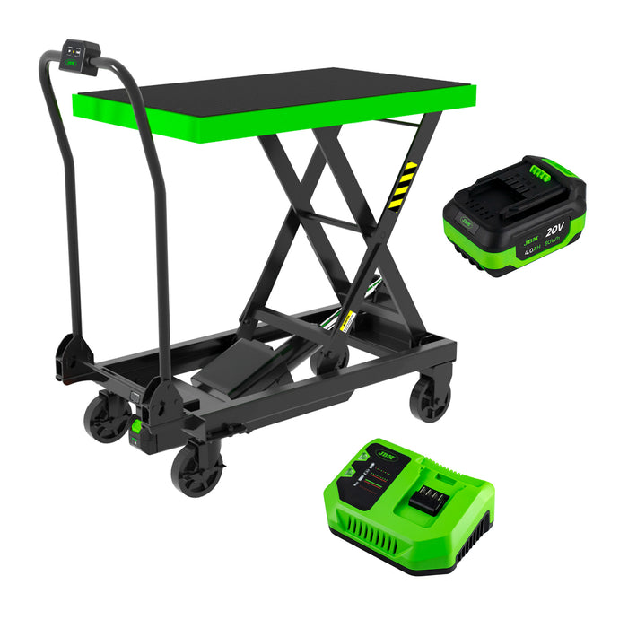 MESA HIDRÁULICA A BATERÍA - 500KG CON BATERÍA Y CARGADOR INCLUIDOS