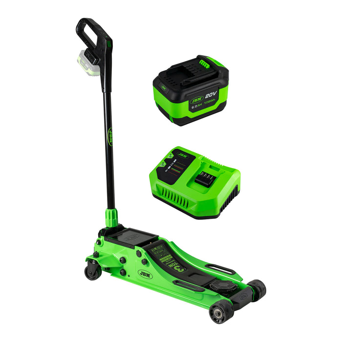 3T BATTERY-POWERED FLOOR JACK WITH 6AH BATTERY AND CHARGER INCLUDED