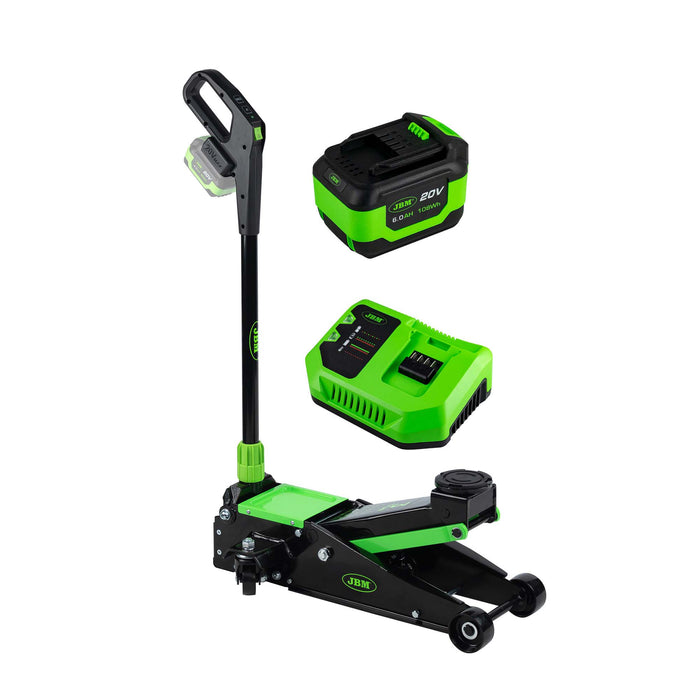 3T BATTERY-POWERED TROLLEY JACK WITH BATTERY AND CHARGER INCLUDED
