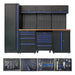 CONJUNTO DE MUEBLES AZUL(18 PCS) + SET DE 4 MÓDULOS EVA CARBONO AZUL