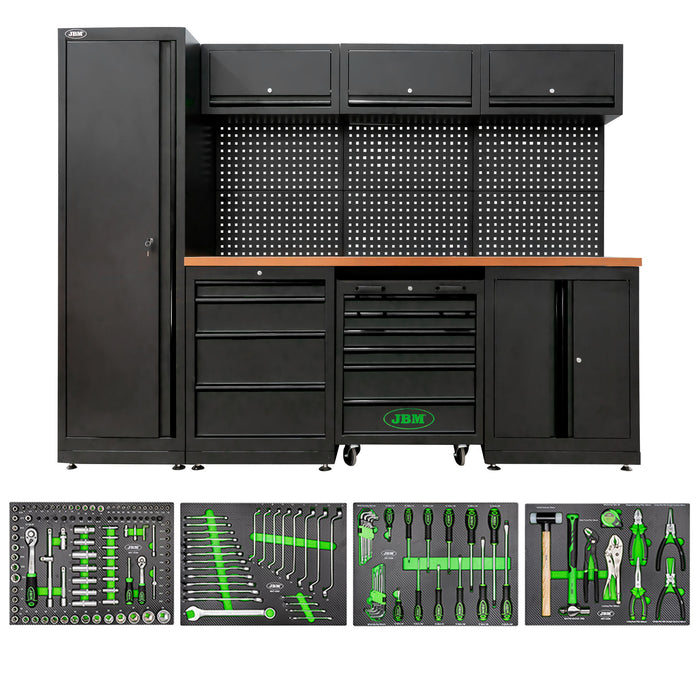 CONJUNTO DE MUEBLES MODULARES (18 PCS) - NEGRO