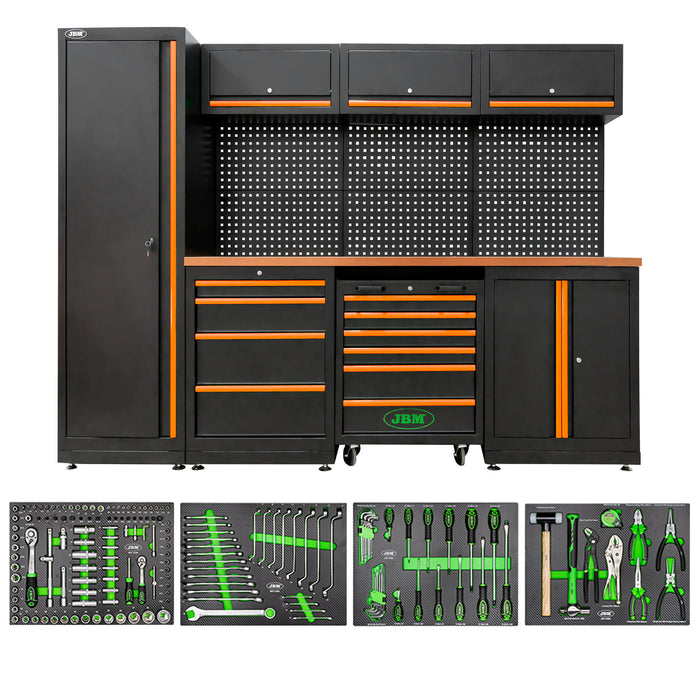 CONJUNTO DE MUEBLES MODULARES (18 PCS) - NARANJA