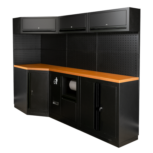 CONJUNTO DE MUEBLES MODULARES (22PCS) - NEGRO