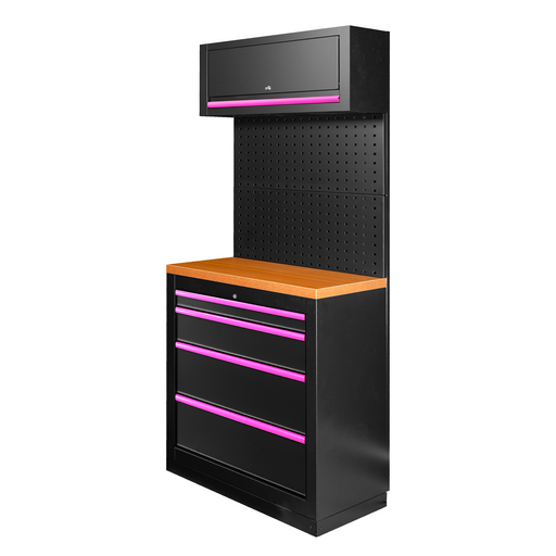 CONJUNTO DE MUEBLES MODULARES (7PCS) - ROSA