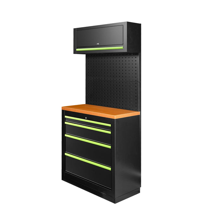 CONJUNTO DE MUEBLES MODULARES (7PCS) - EXTENSIÓN CON ARMARIO DE 4 CAJONES (REF.16627)