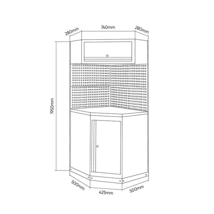 CONJUNTO DE MUEBLES MODULARES (11PCS) - NEGRO