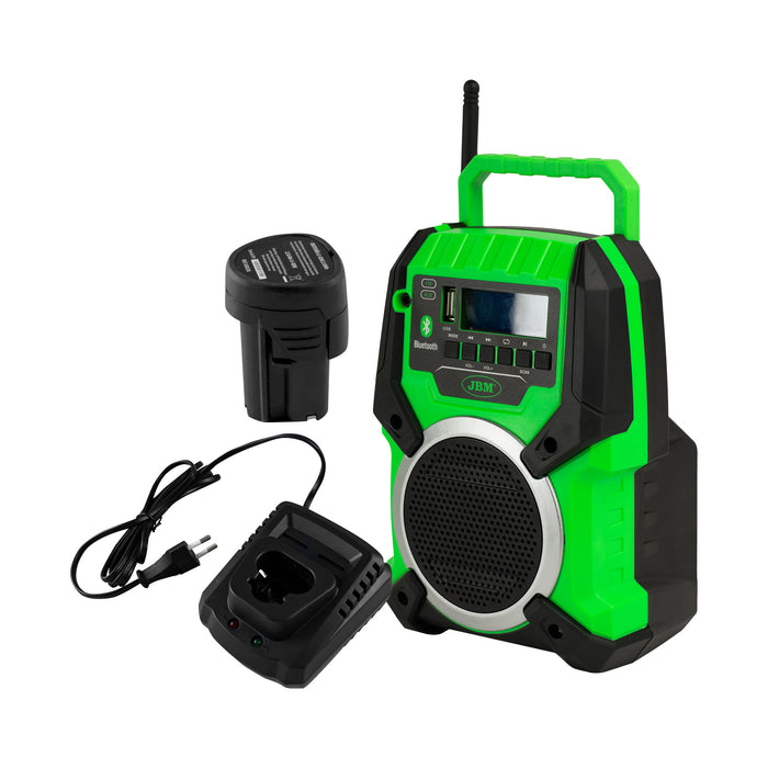 RADIO INALÁMBRICA + CARGADOR 12V +  BATERÍA LI-ION 2.0AH
