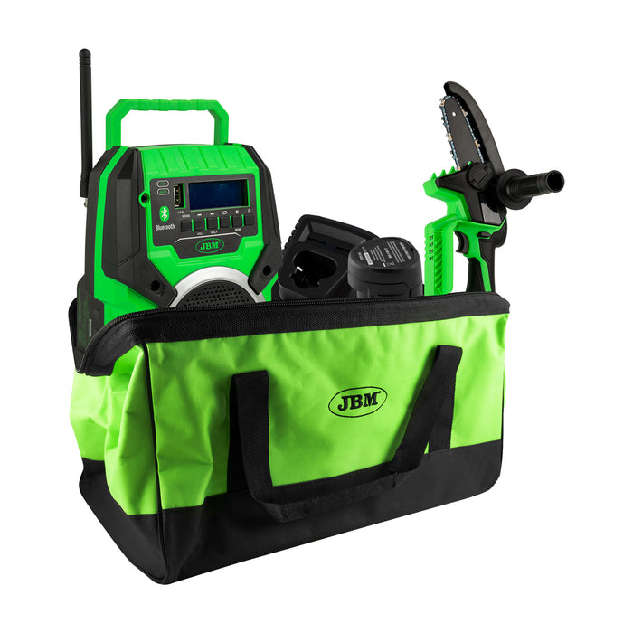 60056 12V MINI SAW + 60055 RADIO + 60025 12V CHARGER + 60026 2.0AH LI-ION BATTERY + 53782 BAG