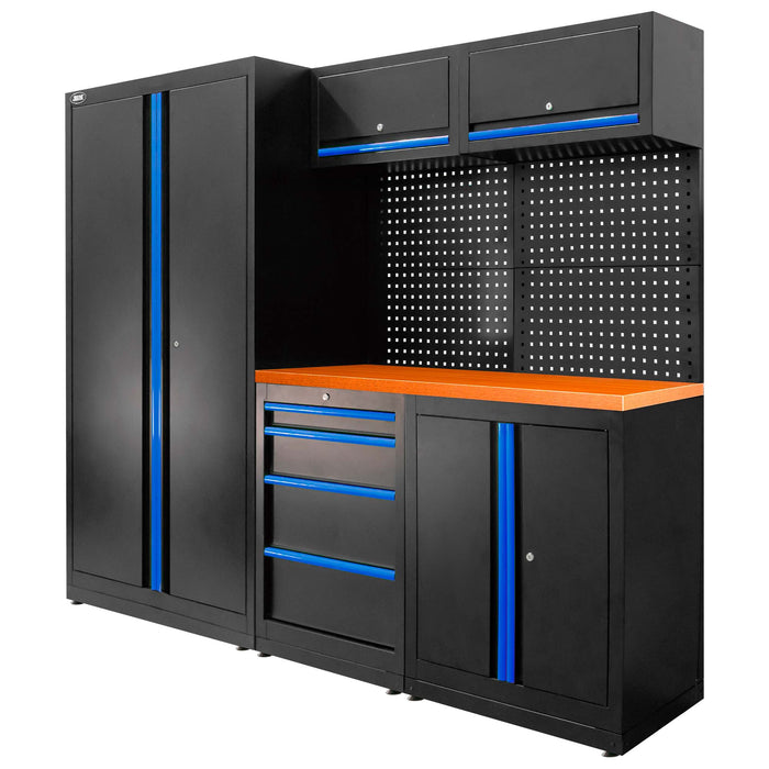 CONJUNTO DE MUEBLES MODULARES (13PCS) - SET CON ARMARIO DE DOS PUERTAS (REF.18105) - AZUL