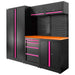 CONJUNTO DE MUEBLES MODULARES (13PCS) - SET CON ARMARIO DE DOS PUERTAS (REF.18105) - ROSA