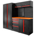 CONJUNTO DE MUEBLES MODULARES (13PCS) - SET CON ARMARIO DE DOS PUERTAS (REF.18105) - ROJO