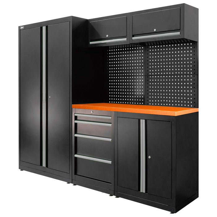 CONJUNTO DE MUEBLES MODULARES (13PCS) - SET CON ARMARIO DE DOS PUERTAS (REF.18105) - PLATA