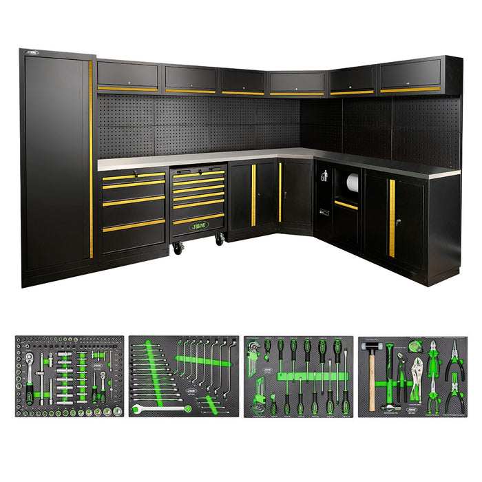 CONJUNTO DE MUEBLES MODULARES (43PCS) - DORADO