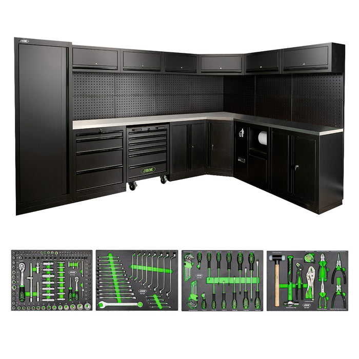 CONJUNTO DE MUEBLES MODULARES (43PCS) - NEGRO