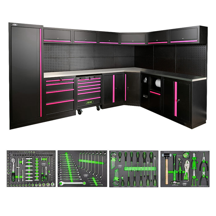 CONJUNTO DE MUEBLES MODULARES (43PCS) - ROSA