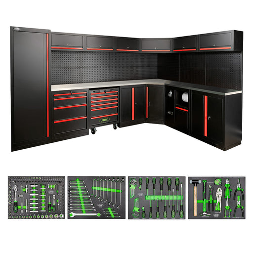 CONJUNTO DE MUEBLES MODULARES (43PCS) - ROJO