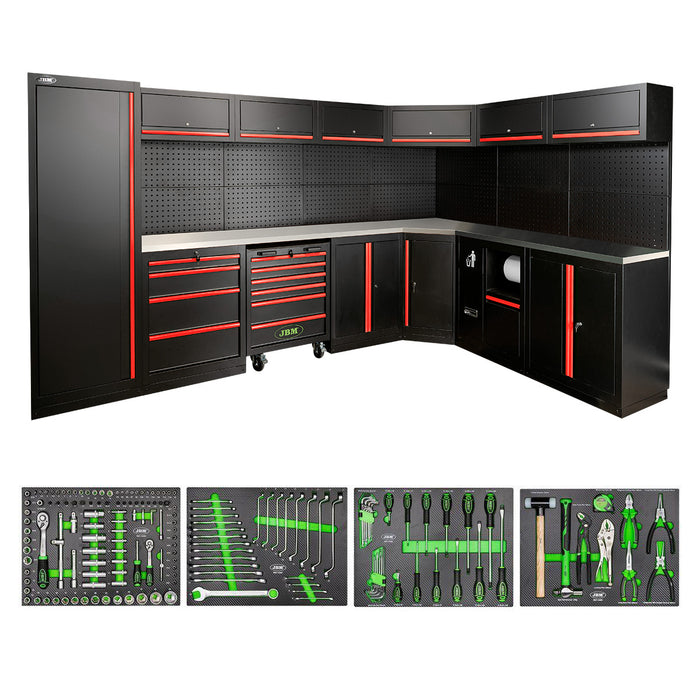 CONJUNTO DE MUEBLES MODULARES (43PCS) - ROJO
