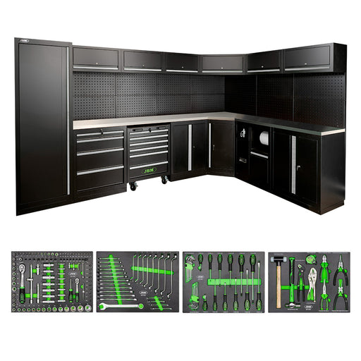 CONJUNTO DE MUEBLES MODULARES (43PCS) - PLATA