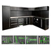CONJUNTO DE MUEBLES MODULARES (43PCS) - PLATA