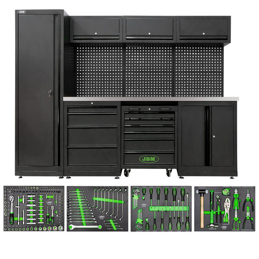 CONJUNTO DE MUEBLES MODULARES (18 PCS) - NEGRO