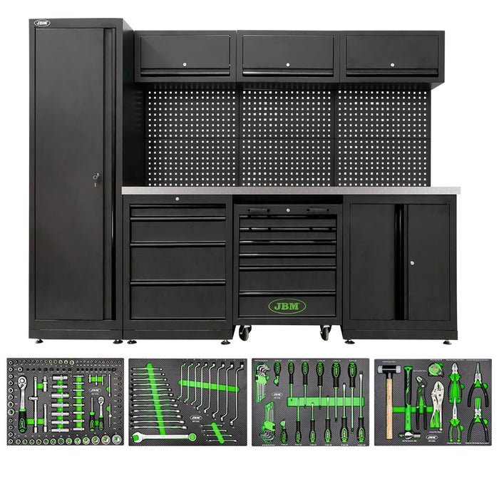 CONJUNTO DE MUEBLES MODULARES (18 PCS) - NEGRO