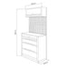 CONJUNTO DE MUEBLES MODULARES (7PCS) - EXTENSIÓN CON ARMARIO DE 4 CAJONES (REF.16627)
