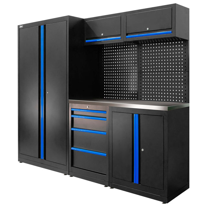 CONJUNTO DE MUEBLES MODULARES (13PCS) - SET CON ARMARIO DE DOS PUERTAS (REF.18105) - AZUL