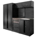 CONJUNTO DE MUEBLES MODULARES (13PCS) - SET CON ARMARIO DE DOS PUERTAS (REF.18105) - NEGRO