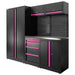 CONJUNTO DE MUEBLES MODULARES (13PCS) - SET CON ARMARIO DE DOS PUERTAS (REF.18105) - ROSA