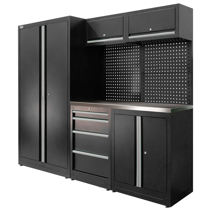 CONJUNTO DE MUEBLES MODULARES (13PCS) - SET CON ARMARIO DE DOS PUERTAS (REF.18105) - PLATA