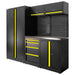 CONJUNTO DE MUEBLES MODULARES (13PCS) - SET CON ARMARIO DE DOS PUERTAS (REF.18105) - AMARILLO