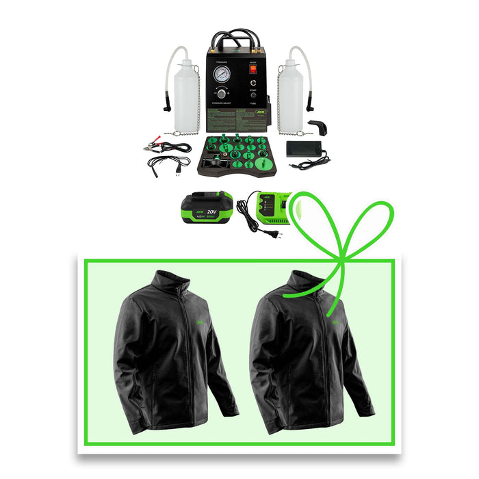60067 SANGRADOR DE FRENOS ELÉCTRICO A BATERÍA + 60013 BATERÍA LI-ION 4.0AH + CHAQUETA 3XL