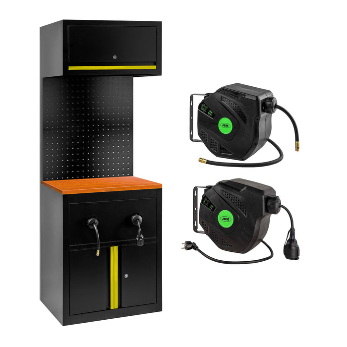 CONJUNTO DE MUEBLES MODULARES (9 PCS) - EXTENSIÓN DE ARMARIO PARA CARRETES (REF.18403) - AMARILLO