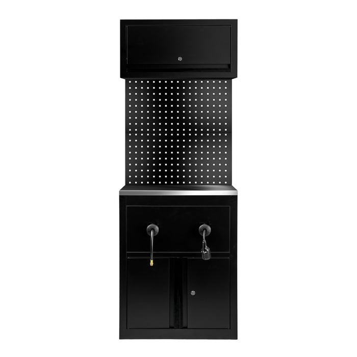 CONJUNTO DE MUEBLES MODULARES (9 PCS) - EXTENSIÓN DE ARMARIO PARA CARRETES (REF.18403) - NEGRO