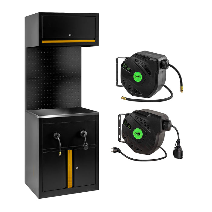 CONJUNTO DE MUEBLES MODULARES (9 PCS) - EXTENSIÓN DE ARMARIO PARA CARRETES (REF.18403) - DORADO