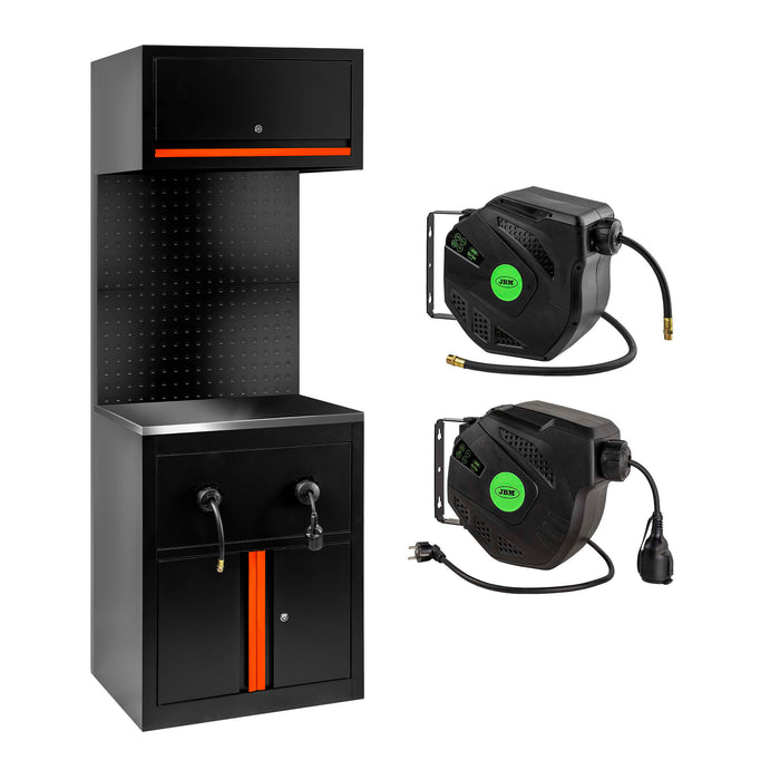 CONJUNTO DE MUEBLES MODULARES (9 PCS) - EXTENSIÓN DE ARMARIO PARA CARRETES (REF.18403) - NARANJA