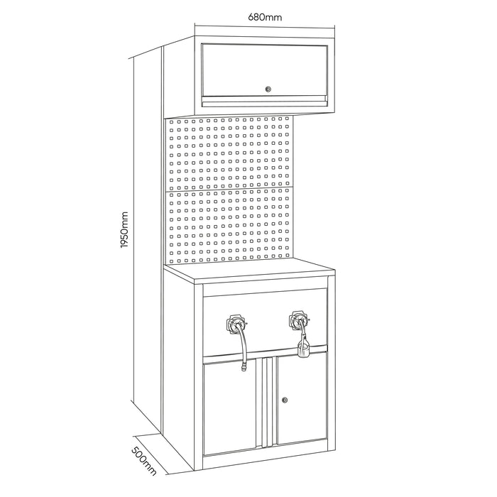 CONJUNTO DE MÓVEIS MODULARES (9 PEÇAS) - EXTENSÃO DE ARMÁRIO PARA CARRETOS (REF.18403)