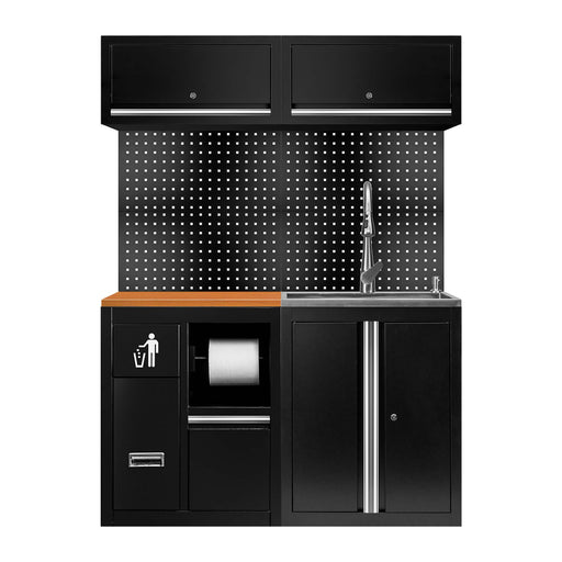 CONJUNTO DE MUEBLES MODULARES (13PCS) - EXTENSIÓN CON REF.16493 Y REF. 18103 - PLATA