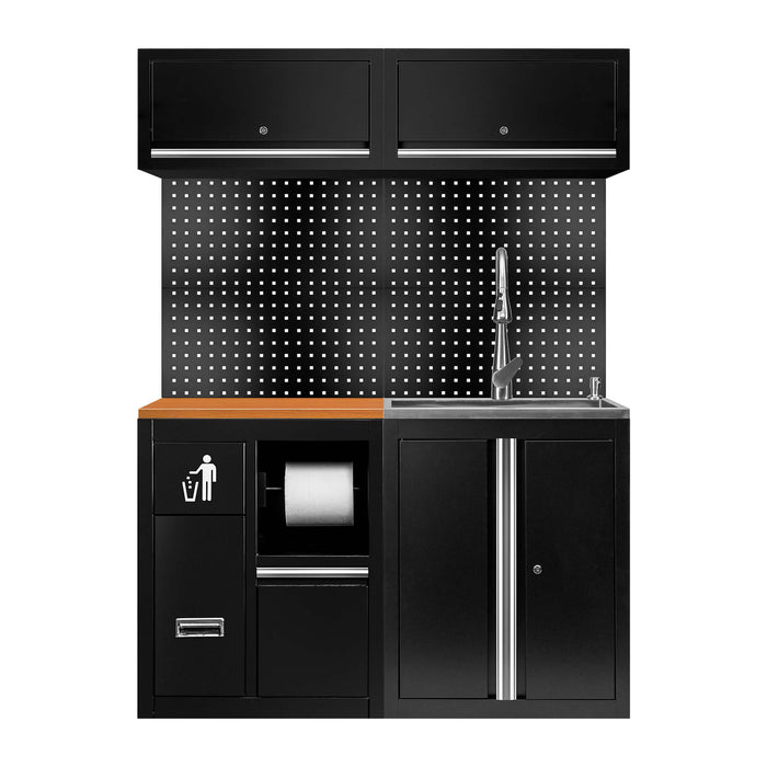 CONJUNTO DE MUEBLES MODULARES (13PCS) - EXTENSIÓN CON REF.16493 Y REF. 18103 - PLATA