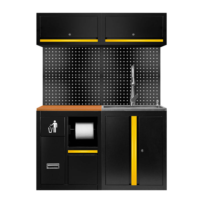 CONJUNTO DE MUEBLES MODULARES (13PCS) - EXTENSIÓN CON REF.16493 Y REF. 18103 - AMARILLO
