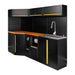 CONJUNTO DE MUEBLES MODULARES (24PCS) - EXTENSIÓN CON REF.16492, REF.16493 Y REF.18103 - DORADO