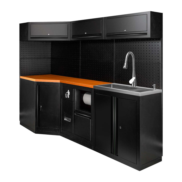 CONJUNTO DE MUEBLES MODULARES (24PCS) - EXTENSIÓN CON REF.16492, REF.16493 Y REF.18103 - NEGRO