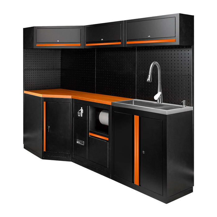 CONJUNTO DE MUEBLES MODULARES (24PCS) - EXTENSIÓN CON REF.16492, REF.16493 Y REF.18103 - NARANJA