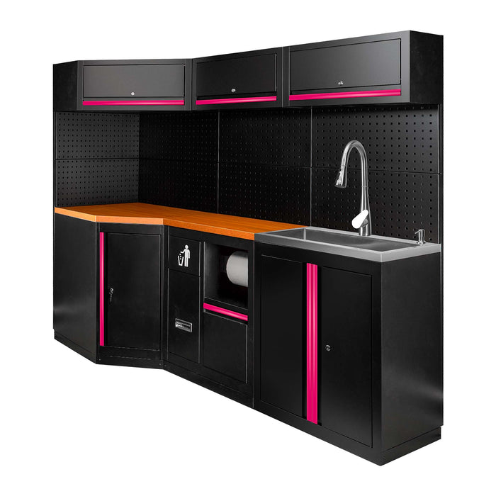 CONJUNTO DE MUEBLES MODULARES (24PCS) - EXTENSIÓN CON REF.16492, REF.16493 Y REF.18103 - ROSA