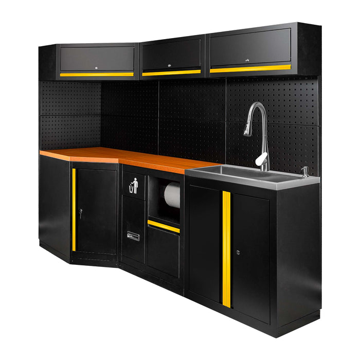 CONJUNTO DE MUEBLES MODULARES (24PCS) - EXTENSIÓN CON REF.16492, REF.16493 Y REF.18103 - AMARILLO