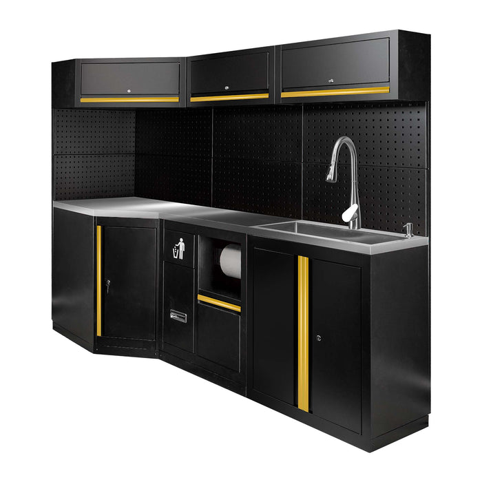 CONJUNTO DE MUEBLES MODULARES (24PCS) - EXTENSIÓN CON REF.16492, REF.16493 Y REF.18103 - DORADO