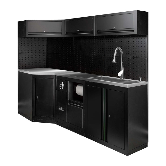 CONJUNTO DE MUEBLES MODULARES (24PCS) - EXTENSIÓN CON REF.16492, REF.16493 Y REF.18103 - NEGRO