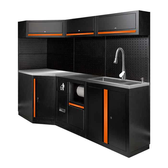 CONJUNTO DE MUEBLES MODULARES (24PCS) - EXTENSIÓN CON REF.16492, REF.16493 Y REF.18103 - NARANJA