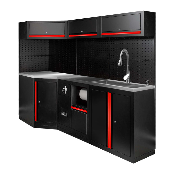 CONJUNTO DE MUEBLES MODULARES (24PCS) - EXTENSIÓN CON REF.16492, REF.16493 Y REF.18103 - ROJO